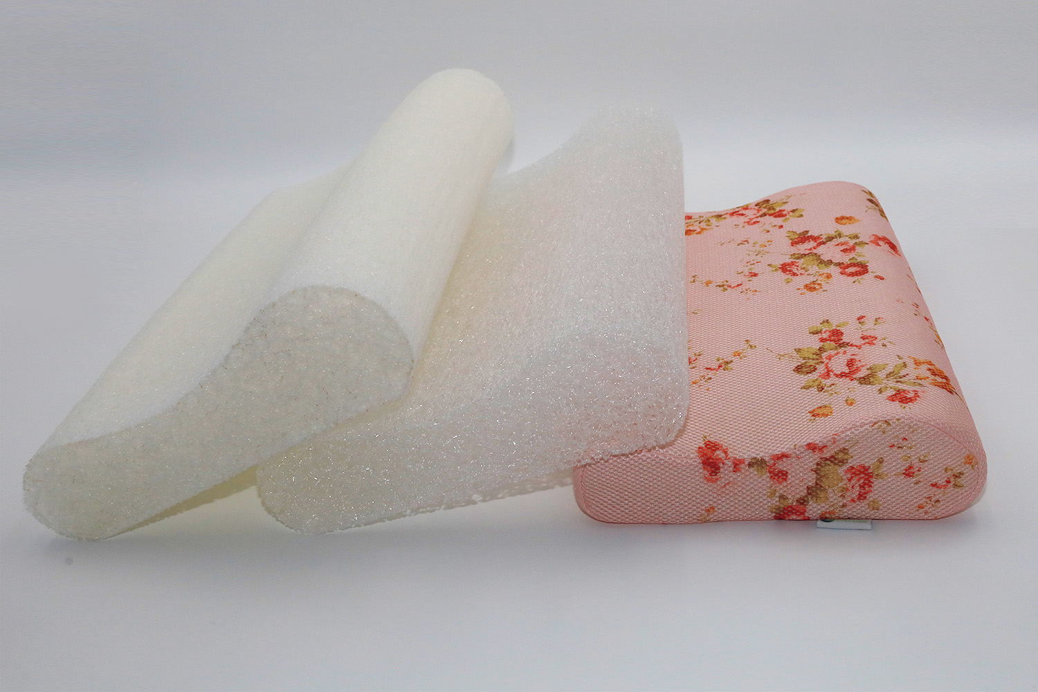 鲜花粉4D波浪枕